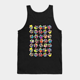 Paw Watercolor Colorful Tank Top